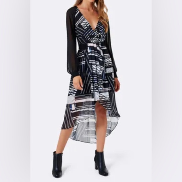 forevernew Dresses & Skirts - Host pick 🌟 Forever New - wrap front spliced dress / size 8 brand new